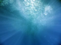 Blue Hole, sunlight into the deep by Ian Smith 